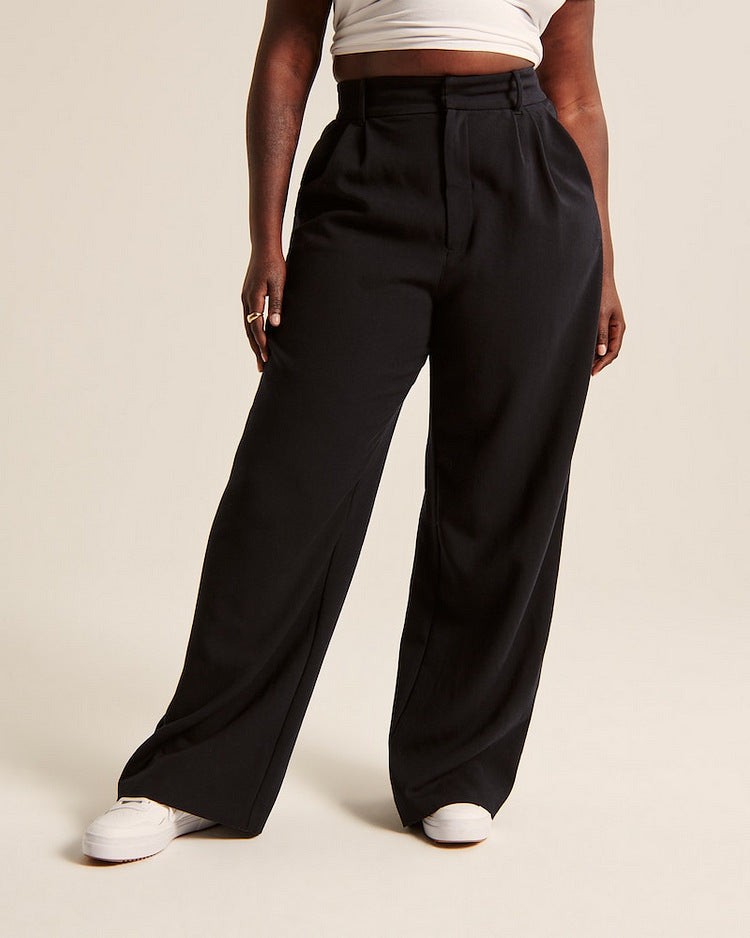 Pantalon Droit Taille Haute