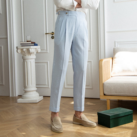 Pantalon en crêpe de coton