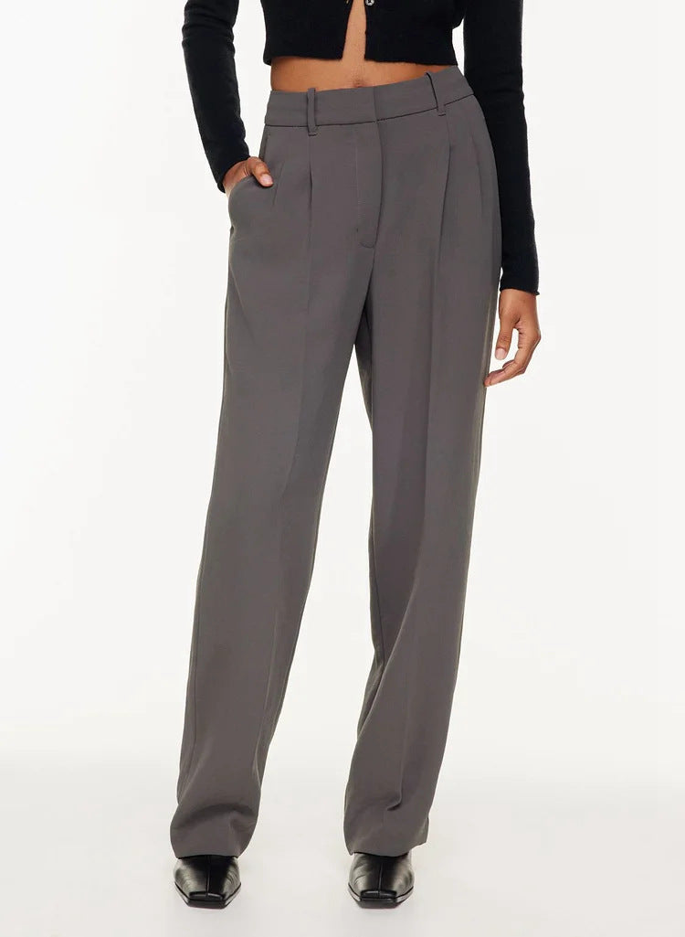 Pantalon Droit Taille Haute