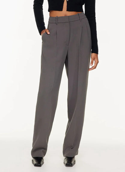 Pantalon Droit Taille Haute