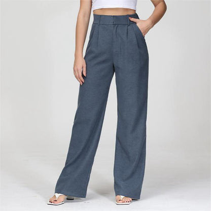 Pantalon Droit Taille Haute